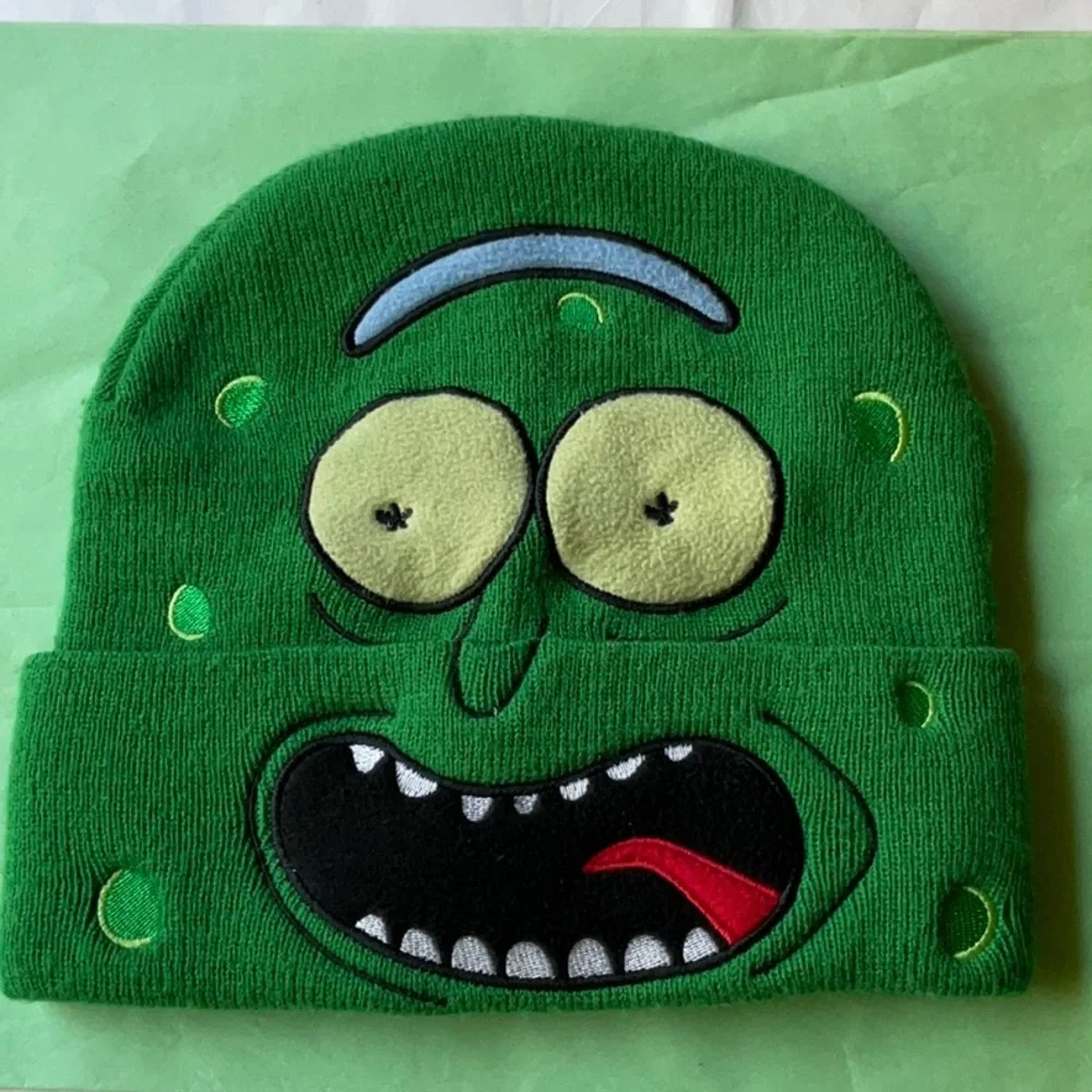 💚 RICK and MORTY™️ PICKLE ROCK RICK BEENIE 💚 - Picture 15 of 16